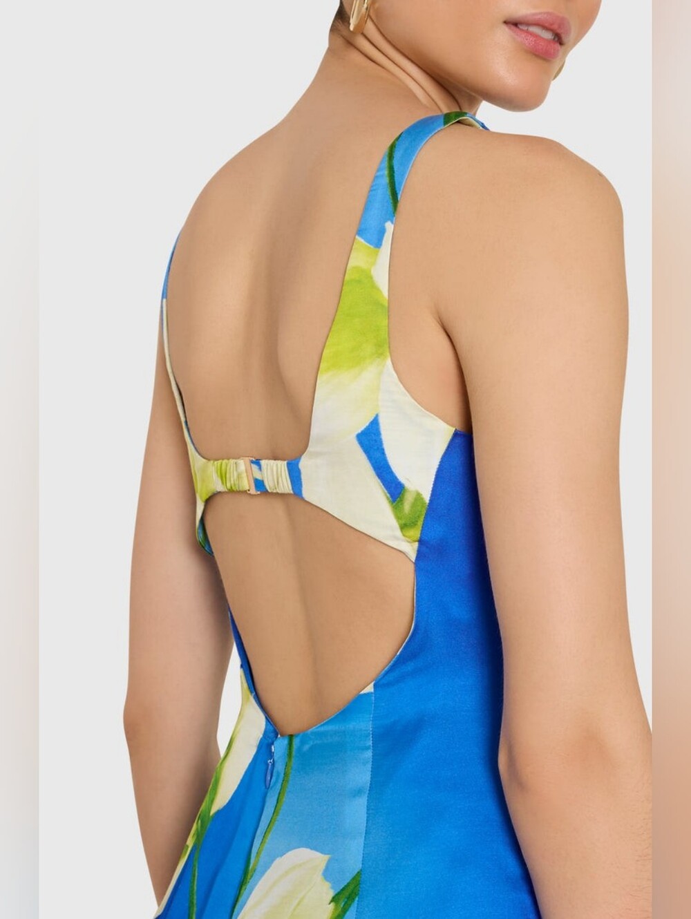 Amanda Uprichard x Revolve Francie Mini Romper in Blue Floral Mallorca - Sz Sml - Picture 7 of 15